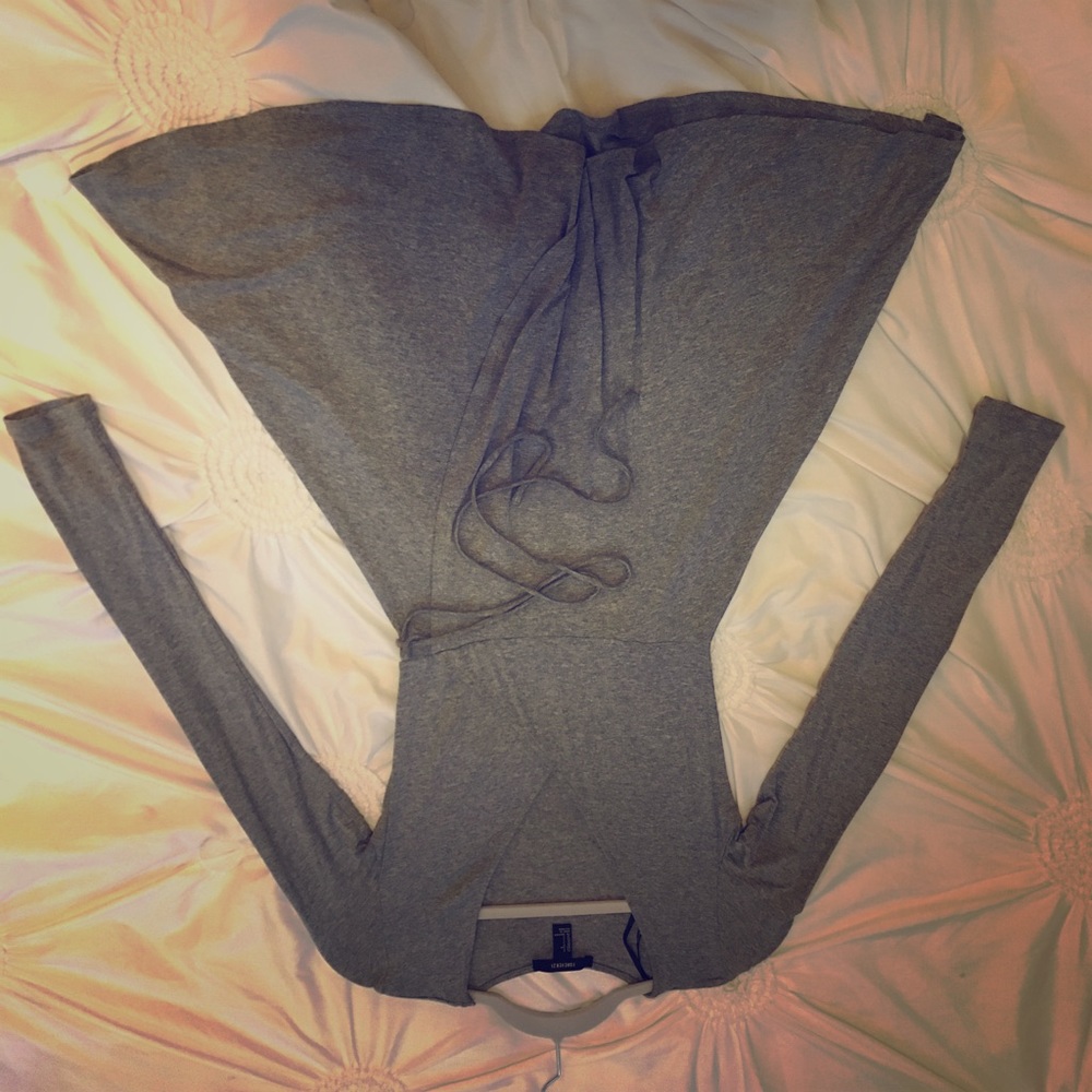Grey wrap dress